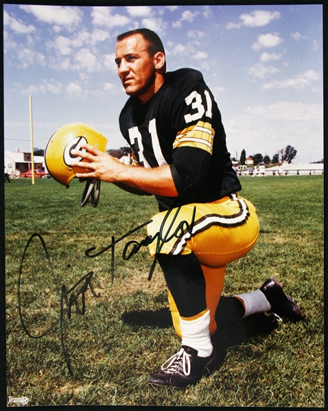 1966 Jim Taylor Green Bay Packers Signed 8x10 Color Photo (JSA)