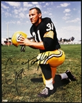1966 Jim Taylor Green Bay Packers Signed 8x10 Color Photo (JSA)