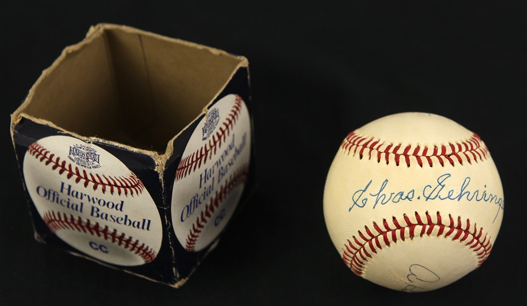 1960s Charlie Gehringer Al Kaline Hank Aguirre Detroit Tigers Signed Harwood Official League Baseball w/ Original Box (JSA)