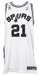 2001-02 Tim Duncan San Antonio Spurs Home Jersey (MEARS LOA)