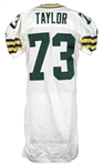 1995 Aaron Taylor Green Bay Packers Game Worn Road Jersey (MEARS LOA) Rookie Season