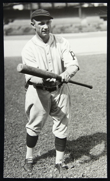 1927 Heinie Groh Pittsburgh Pirates 5”x9” Holding a Bottle Bat Photo