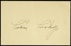 1872-1933 Calvin Coolidge Signed Index Card 30th President of the United States (JSA)