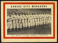 1954 Negro League Baseball 8-Page Program Featuring the Monarchs, Clowns, Buck O’Neil & Oscar Charleston. 
