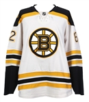 2007-08 Milan Lucic Boston Bruins Game Worn Road Jersey (MEARS LOA/Direct Authentication Letter) Rookie Season