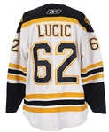 2007-08 Milan Lucic Boston Bruins Game Worn Road Jersey (MEARS LOA/Direct Authentication Letter) Rookie Season