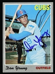 1970 Don Young Chicago Cubs Signed Topps Baseball Card (JSA)