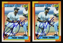 1990 Frank Thomas Chicago White Sox Signed Topps RC Cards (JSA)