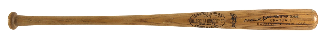1960 Del Crandall Milwaukee Braves Game Used Autographed All Star Game Bat (JSA/MEARS LOA)