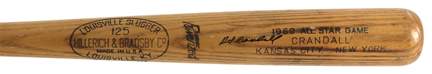 1960 Del Crandall Milwaukee Braves Game Used Autographed All Star Game Bat (JSA/MEARS LOA)