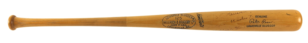 1973-1975 Pete Rose Cincinnati Reds H&B Louisville Slugger Game Used Bat (MEARS A8/JSA) MVP & World Series Champions Era