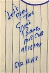 1994 Ernie Banks Chicago Cubs Signed & Inscribed Mitchell & Ness Jersey (JSA)