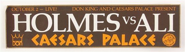 1980 (October 2nd) Muhammad Ali vs. Larry Holms 4”x15” Bumper Sticker