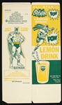 1966 Batman Lemon Drink 8”x13” unfolded carton (Old Store Stock)