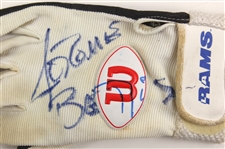1994 Jerome Bettis Los Angeles Rams Signed Game Worn Nike Turf Shoes & Wilson Gloves (MEARS LOA/JSA)