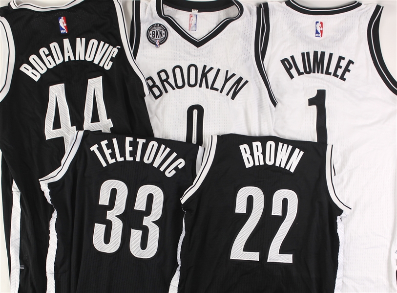 2013-15 Brooklyn Nets Game Worn Jerseys - Lot of 7 w/ Bojan Bogdanovic Playoffs, Mirza Teletovic London Live & More (MEARS LOA/MeiGray/Steiner)