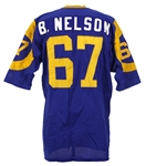 1973-79 Bill Nelson Jim Youngblood John Williams Los Angeles Rams Game Worn Home Jerseys - Lot of 3 (MEARS LOA)