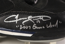 2007-15 Ben Zobrist Pedro Strop Devil Rays/Cubs Signed Game Worn Cleats - Lot of 2 + 2008 Yankee Stadium Baseball (MEARS LOA)