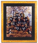 1970s Green Bay Packers Signed 22" x 25" Framed Haystack Photo w/ 11 Signatures Including Bart Starr, Jim Taylor & More (JSA)