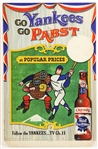 1958 New York Yankees 13" x 20" Go Yankees Go Pabst Easelback Broadside Advertising Display