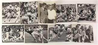 1940s-80s Football Original Photo Collection - Lot of 9 w/ Walter Payton, Archie Griffin, Alonzo Stagg, Chicago Cardinals & More