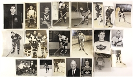 1930s-90s Hockey Original Photo Collection - Lot of 26 w/ Lionel Conacher, Bobby Hull, Eddie Shore & More
