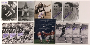 1990s-2000s Football Signed Photo Collection - Lot of 29 w/ Norb Hecker, Babe Parilli, Dante Lavelli, Yale Lary & More (JSA)