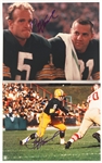 1990's Football Signed Photo Collection - Lot of 7 w/ Tony Dorsett, Paul Hornung, Elijah Pitts, & Herb Adderley (JSA)