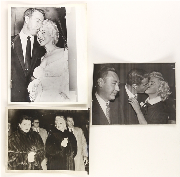 1954-86 Joe DiMaggio Marilyn Monroe Original & Modern Reprint Photos - Lot of 3