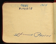 1954 Chicago Cubs Multi Signed Autograph Book w/ 15+ Signatures Including Rookie Year Ernie Banks & More (JSA)