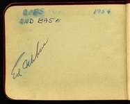1954 Chicago Cubs Multi Signed Autograph Book w/ 15+ Signatures Including Rookie Year Ernie Banks & More (JSA)
