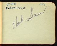 1954 Chicago Cubs Multi Signed Autograph Book w/ 15+ Signatures Including Rookie Year Ernie Banks & More (JSA)