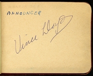1954 Chicago Cubs Multi Signed Autograph Book w/ 15+ Signatures Including Rookie Year Ernie Banks & More (JSA)