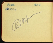 1954 Chicago Cubs Multi Signed Autograph Book w/ 15+ Signatures Including Rookie Year Ernie Banks & More (JSA)