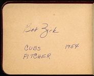 1954 Chicago Cubs Multi Signed Autograph Book w/ 15+ Signatures Including Rookie Year Ernie Banks & More (JSA)