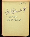 1954 Chicago Cubs Multi Signed Autograph Book w/ 15+ Signatures Including Rookie Year Ernie Banks & More (JSA)