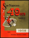 1958 San Francisco 49ers Team Yearbook