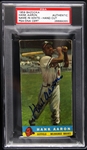 1959 Hank Aaron Milwaukee Braves Signed Bazooka Card (PSA Slabbed)