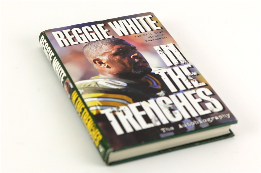 1996 Reggie White Green Bay Packers Signed In The Trenches Hardcover Book (JSA)