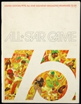 1975 All Star Game Milwaukee County Stadium Scored Program w/ Willie Mays Signed Cut (JSA)