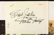 1975 All Star Game Milwaukee County Stadium Scored Program w/ Willie Mays Signed Cut (JSA)