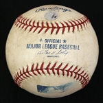 2006 (June 8) Oakland Athletics Cleveland Indians Jacobs Field OML Selig Game Used Baseball (MEARS LOA/MLB Hologram) Frank Thomass 1,500th Career RBI Game