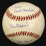 1945 Stan Musial St. Louis Cardinals Signed ONL Frick Furlong Field WWII All Star Game Used Baseball (MEARS LOA/JSA)