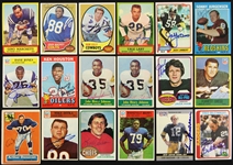 1950's-90's Football Signed Trading Cards - Lot of 53 w/ Terry Bradshaw, Dick Butkus, Joe Greene, Deacon Jones, Merlin Olsen & More (JSA)