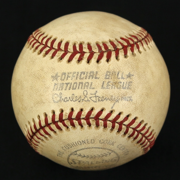 1976 (April 18) Mike Schmidt Philadelphia Phillies ONL Feeney Game Used Home Run Baseball (MEARS LOA) #6 of Season, #99 of Career