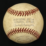 1976 (April 18) Mike Schmidt Philadelphia Phillies ONL Feeney Game Used Home Run Baseball (MEARS LOA) #6 of Season, #99 of Career