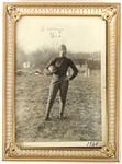 1920's-60's Football Memorabilia Collection - Lot of 5 w/ Game Worn Equipment, Vintage Photography & Vince Lombardi Lithograph (MEARS LOA)