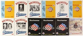 1970's Rochester Americans American Hockey League Game Programs - Lot of 82