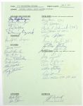 1973 (June 11) Philadelphia Phillies Signed Team Sheet w/ 31 Signatures Including Mike Schmidt (early), Greg Luzinski, Larry Bowa & More (JSA)