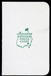 1970s Augusta National Golf Club Blank Scorecard w/ Hole Names on Reverse